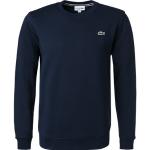 Marineblaue Unifarbene Lacoste Herrensweatshirts aus Baumwollmischung Größe M - versandkostenfrei 