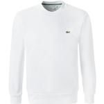 Weiße Unifarbene Lacoste Classic Bio Herrensweatshirts aus Baumwollmischung Größe M für den für den Herbst 