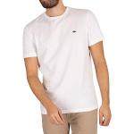 Reduzierte Weiße Unifarbene Kurzärmelige Lacoste White Rundhals-Ausschnitt T-Shirts aus Baumwolle für Herren Größe XXL 