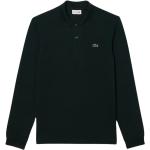 Reduzierte Grüne Bestickte Langärmelige Lacoste Langarm-Poloshirts aus Baumwolle für Herren Größe S 