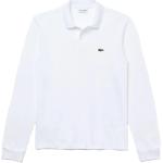 Weiße Bestickte Langärmelige Lacoste White Langarm-Poloshirts für Herren Größe XL 