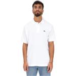 Reduzierte Weiße Lacoste White Herrenpoloshirts & Herrenpolohemden maschinenwaschbar Größe M 