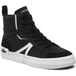 Schwarze Lacoste White High Top Sneaker & Sneaker Boots für Damen 