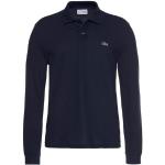 Reduzierte Marineblaue Langärmelige Lacoste Langarm-Poloshirts aus Baumwolle für Herren Größe 6 XL 