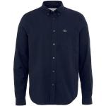Marineblaue Casual Langärmelige Lacoste Button Down Kragen Herrenlangarmhemden mit Knopf aus Baumwolle 