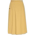 Beige Bestickte Lacoste Midi Festliche Röcke mit Reißverschluss für Damen Größe L 