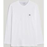 Weiße Bestickte Langärmelige Lacoste White T-Shirts für Herren Größe XS 
