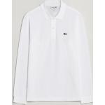 Weiße Langärmelige Lacoste White Herrenpoloshirts & Herrenpolohemden Größe 3 XL 