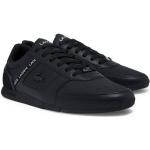 Schwarze Lacoste Low Sneaker aus Leder Leicht für Herren Größe 44,5 