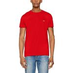 Rote Kurzärmelige Lacoste Rundhals-Ausschnitt T-Shirts aus Jersey für Herren Größe 4 XL 