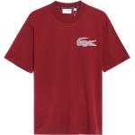 Reduzierte Rote Bestickte Lacoste Bio T-Shirts aus Baumwolle für Herren Größe L 