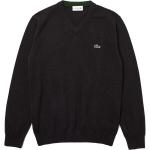 Graue Lacoste Bio V-Ausschnitt Herrensweatshirts aus Baumwolle Größe XL 