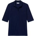 Reduzierte Marineblaue Kurzärmelige Lacoste Kurzarm-Poloshirts für Damen Größe M 