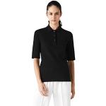 Schwarze Kurzärmelige Lacoste Kurzarm-Poloshirts für Damen Größe XL 