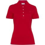 Rote Sportliche Kurzärmelige Lacoste Kurzarm-Poloshirts aus Baumwolle für Damen 