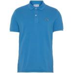 Blaue Oversize Kurzärmelige Lacoste V-Ausschnitt Kurzarm-Poloshirts mit Knopf aus Baumwolle mit Kapuze für Herren Größe 4 XL 