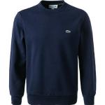 Blaue Unifarbene Lacoste Bio Herrensweatshirts aus Baumwollmischung Größe M 