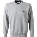 Graue Unifarbene Lacoste Bio Herrensweatshirts aus Baumwollmischung Größe M für den für den Herbst 
