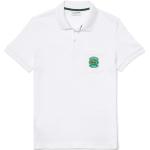 Reduzierte Weiße Lacoste White Shirts mit Tasche für Herren Größe XL für den für den Sommer 
