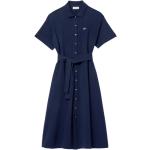 Blaue Bestickte Elegante Lacoste Shirtkleider aus Baumwolle für Damen Größe XXL 