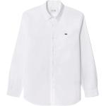 Reduzierte Weiße Bestickte Lacoste White Slim Fit Hemden für Herren Größe 3 XL 