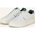 Grüne Lacoste Low Sneaker aus Glattleder für Herren Größe 43 