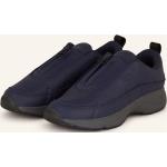 Dunkelblaue Lacoste Low Sneaker mit Reißverschluss aus Textil für Herren Größe 44,5 