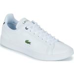 Reduzierte Weiße Lacoste Carnaby Low Sneaker aus Leder für Herren Größe 43 