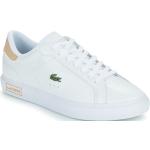 Weiße Lacoste Powercourt Low Sneaker aus Leder für Damen Größe 37,5 