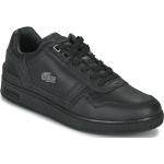 Reduzierte Schwarze Lacoste Low Sneaker aus Leder für Herren Größe 42,5 mit Absatzhöhe bis 3cm 