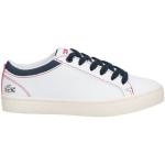Weiße Lacoste Low Sneaker mit Schnürsenkel aus Leder für Kinder Größe 32 