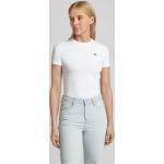 Weiße Lacoste Sport T-Shirts aus Baumwolle für Damen Größe XS 