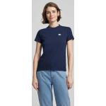 Dunkelblaue Lacoste Sport T-Shirts aus Baumwollmischung für Damen Größe S 