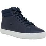 Marineblaue Lacoste Straightset High Top Sneaker & Sneaker Boots aus Leder für Herren Größe 46 mit Absatzhöhe bis 3cm 