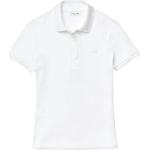 Weiße Bestickte Lacoste White Damenpoloshirts & Damenpolohemden aus Baumwolle Größe XXL 