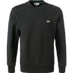 Schwarze Unifarbene Lacoste Bio Herrensweatshirts aus Baumwollmischung Größe M für den für den Herbst 
