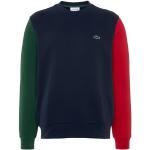 Bunte Color Blocking Langärmelige Lacoste Rundhals-Ausschnitt Herrensweatshirts aus Baumwolle Größe 3 XL für den für den Herbst 