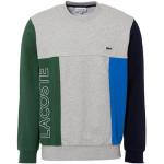 Blaue Color Blocking Kurzärmelige Lacoste Rundhals-Ausschnitt Herrensweatshirts aus Baumwolle Größe XL für den für den Herbst 