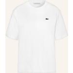 Weiße Lacoste T-Shirts aus Baumwolle für Damen Größe M 