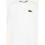 Weiße Lacoste T-Shirts aus Baumwolle für Herren Übergrößen 