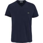 Marineblaue Lacoste V-Ausschnitt T-Shirts aus Baumwolle für Herren 