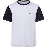Hellblaue Unifarbene Color Blocking Lacoste Rundhals-Ausschnitt T-Shirts für Herren Größe XXL 