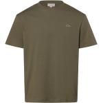 Olivgrüne Unifarbene Lacoste Rundhals-Ausschnitt T-Shirts aus Jersey für Herren Größe XXL 