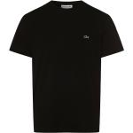 Schwarze Unifarbene Lacoste Rundhals-Ausschnitt T-Shirts aus Jersey für Herren Größe XS 