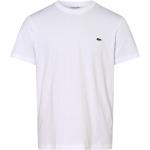 Weiße Unifarbene Lacoste Rundhals-Ausschnitt T-Shirts aus Jersey für Herren Größe XS 