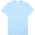 Reduzierte Himmelblaue Lacoste T-Shirts aus Baumwolle für Damen Größe L für den für den Frühling 