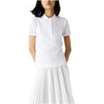 Weiße Kurzärmelige Lacoste White T-Shirts für Damen Größe XS 