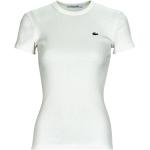 Weiße Lacoste White Bio T-Shirts für Damen Größe S 