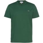 Grüne Kurzärmelige Lacoste V-Ausschnitt T-Shirts aus Jersey mit Kapuze für Herren Größe 3 XL 1-teilig 