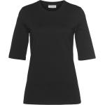 Schwarze Lacoste T-Shirts für Damen Übergrößen 